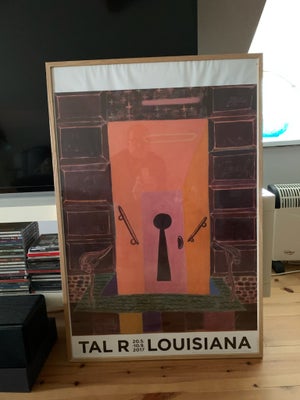 plakat, Tal R, motiv: Louisiana, b: 62 h: 94, indrammet plakat, TAL R

PRIS: 250 kroner.

Jeg sælger