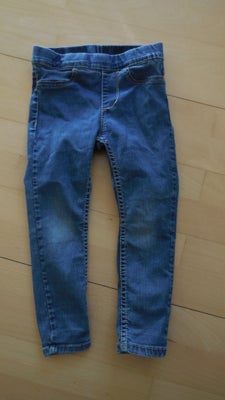 Bukser, cowboybukser, H & M, str. 98, leggings - cowboyleggings - stretch - pynte forlommer, pyntegy