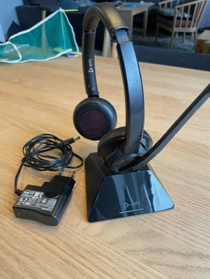 headset hovedtelefoner, Andet mærke, Poly SAVI 8200, God, Trådløs headset med mikrofon. Kan enten br