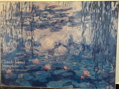 Billed ramme,  Claude Monet, motiv: Åkander, b: 120 h: 90, Rigtig fin billedramme, Alu ramme fint st