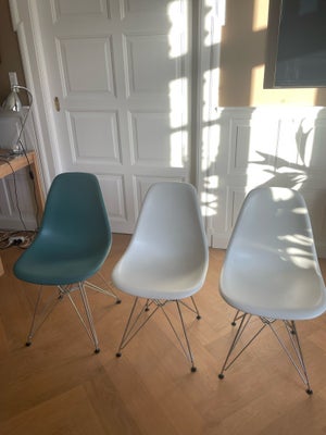 Eames, stol, DSR Plastic, 1 stk farve Ocean/Blågrøn, crome ben, købt 2017, kun lidt brugt, ny pris k