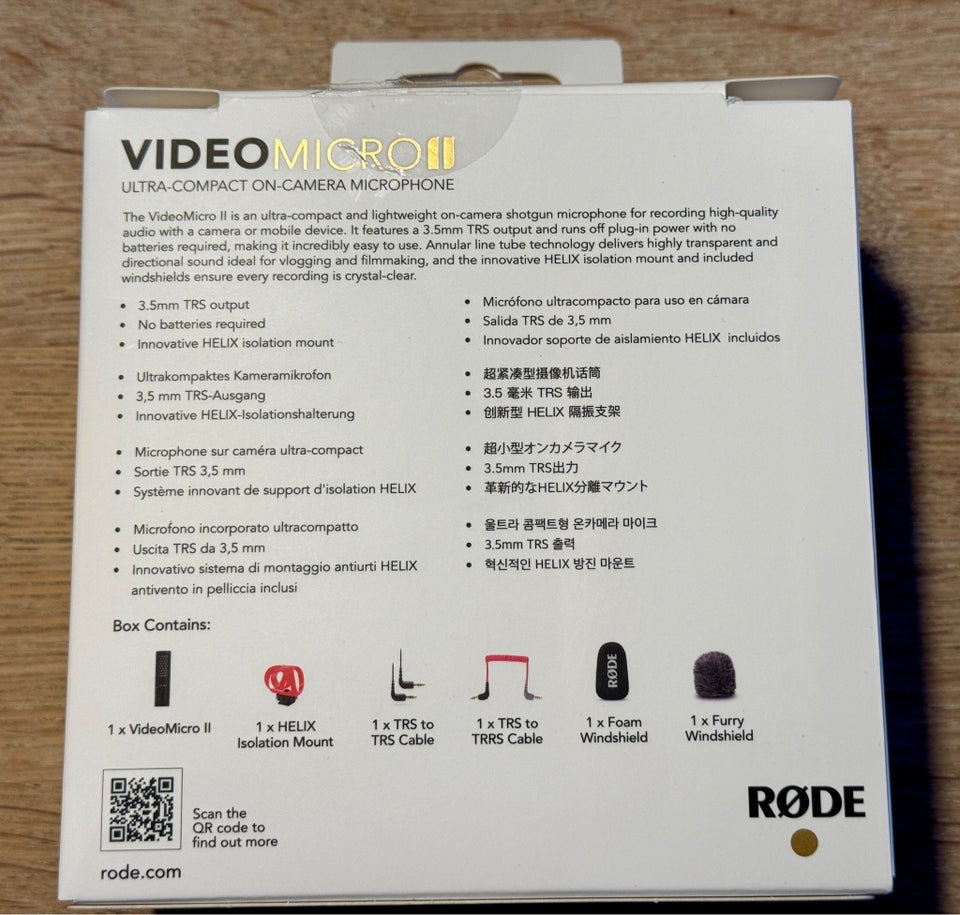 Kamera mikrofon , Røde, Videomicro ll