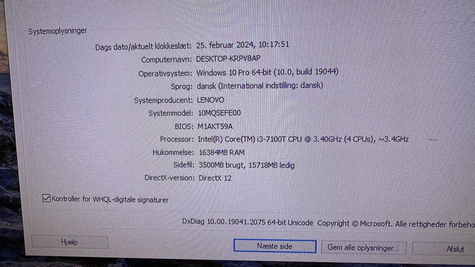 Lenovo, M710q, 3.4 Ghz