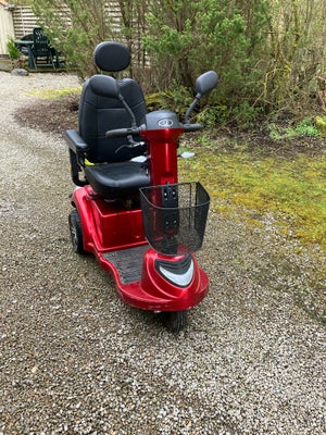 Lindebjerg City el-scooter, 2020, rød, næsten ny, meget velholdt, kurv foran og bagpå
