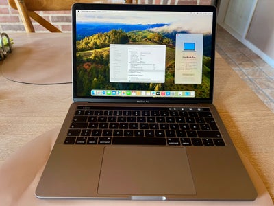 MacBook Pro, 1,4 GHz, 8 GB ram, 256 GB harddisk, God, Hurtig 13,3" MacBook PRO Retina i Silver med T