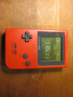 Nintendo Gameboy Pocket, RED, God, GameBoy Pocket RED (MGB-001). Komplet - Flot stand - ingen misfar