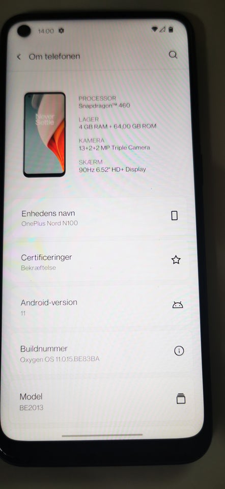 OnePlus N100, Perfekt