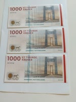 Danmark, sedler, 1000