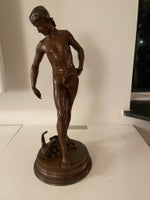 Patineret bronze figur, Clément Léopold Steiner, motiv: