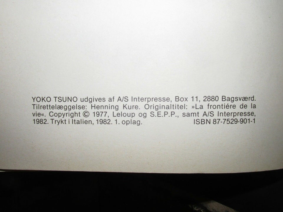 Tegneserier, Yoko Tsuno. Album nr. 6 : Vampyren fra