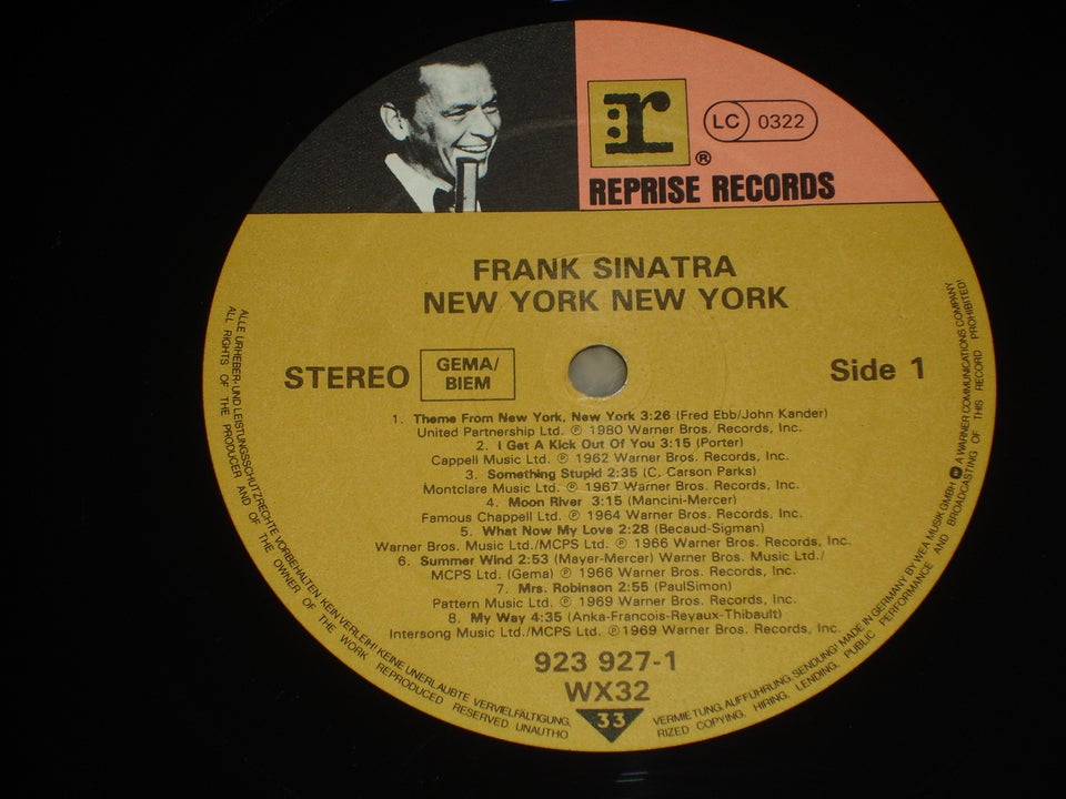 LP, Frank Sinatra ( My Way ), His Greatest Hits(New York New