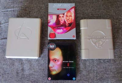 STAR TREK, DVD, science fiction, NG sæson 1,2. Enterprise sæson 1 & Q Fan Collective.
Kan sendes for