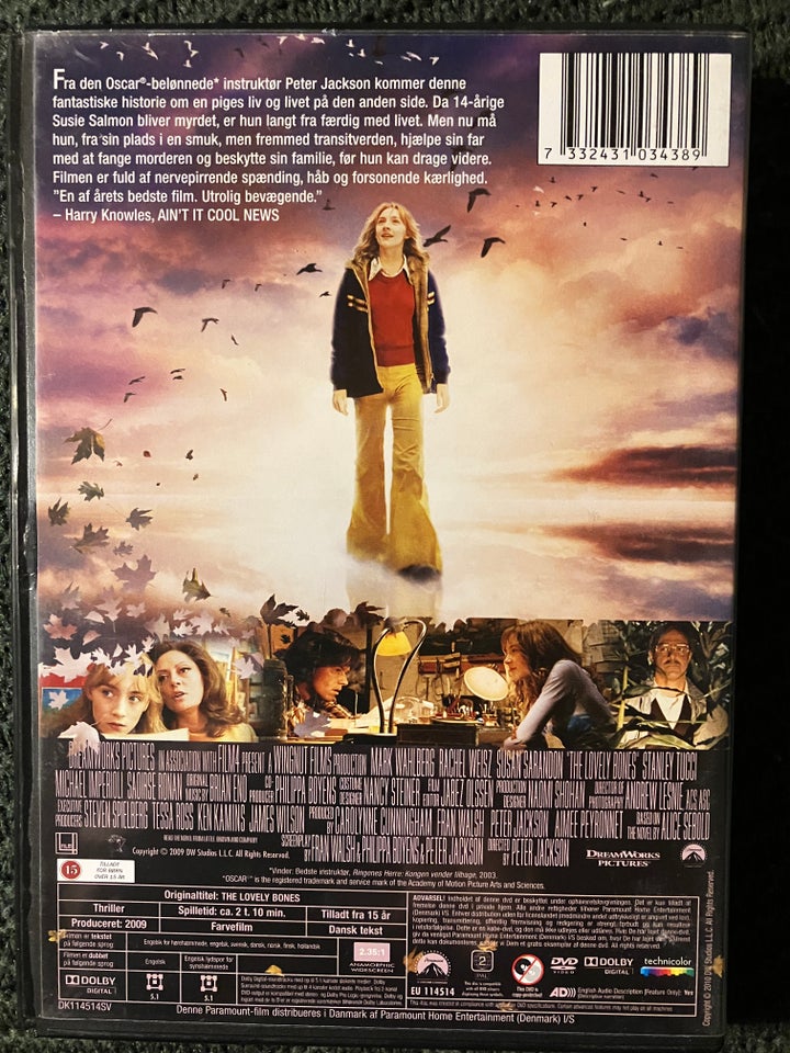 Lovely Bones, instruktør Peter Jackson, DVD