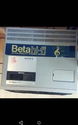 Betamax, Sony, SL HF 100 EC, God, Betamax video maskine Hifi ultra Stereo sound
Den kan godt stoppe 