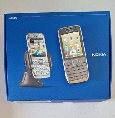Telefon, NOKIA E52-1

100% funktionsdygtig - original emballage, guides, oplader x2, aldrig brugt hø