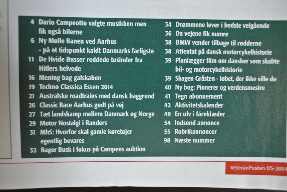 veteranposten nr. 5 2014 8. årgang, emne: bil og motor