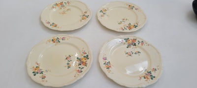 Porcelæn, Middagstallerken, Grindley, 4 middagstallerkener fra engelske Grindley. De er fra 1950-ern