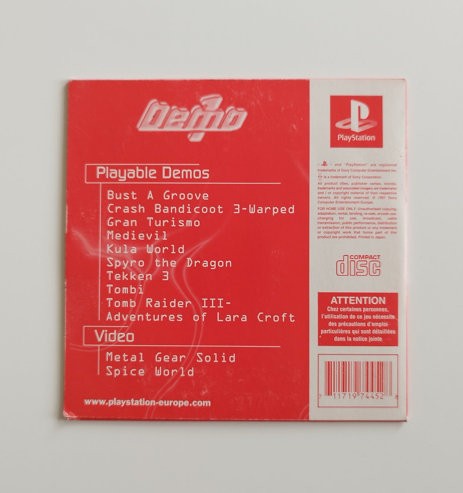 Demo One (9 Spil) - PS1 Demo spil / PlayStation 1, PS