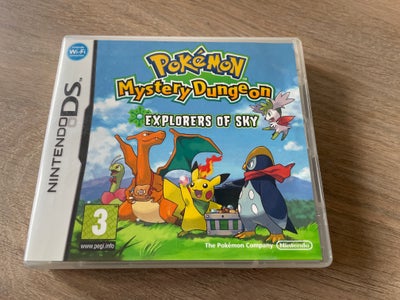 Pokémon Mystery Dungeon Explores of Sky, Nintendo DS, Komplet udgave med manual og indlæg 

Kan send