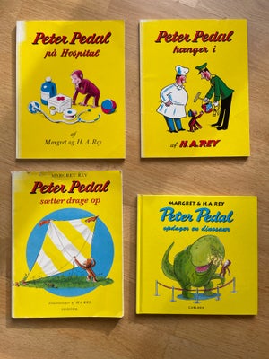 Peter pedal, ., 4 bøger med Peter pedal
Noget afblegning fra solen samt lidt slid på nogle af omslag