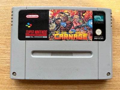 Total Carnage, Super Nintendo, Kan afhentes i Århus eller sendes med GLS