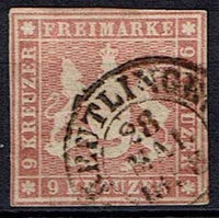 Tyskland, stemplet, postfrimærke