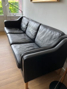 Mogens Hansen sofa MH195 serien i sort læder