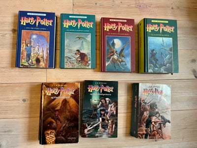 Harry Potter 1-7, J. K. Rowling , genre: fantasy, Godt brugte Harry Potter Hardback og paperback Gyl