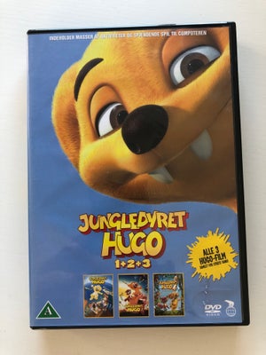 Jungledyret Hugo 1+2+3 i box, instruktør Flemming Quist Møller, DVD, tegnefilm