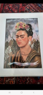 Plakater, Glasindrammet Frida Kahlo plakat, Glasindrammet Frida Kahlo plakat med passepartout
Rammen
