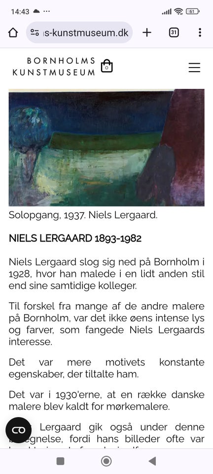 Plakat / Tryk, Niels Lergaard, motiv: Forårslandskab