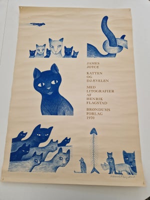 Plakat, Henrik Flagstad, motiv: Katten og djævlen, b: 51 h: 73, Plakat af Henrik Flagstad.
Reklame f