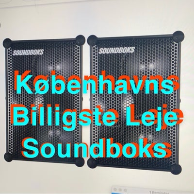 Højttaler,  Accoustat, Soundboks 3 eller GO, For english see below
Soundboks GO & Soundboks 3 til ud