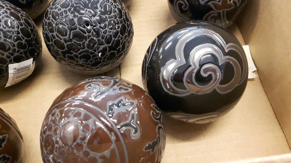 Keramik kugler fors.mønster og farver, Dekorations- Pynt