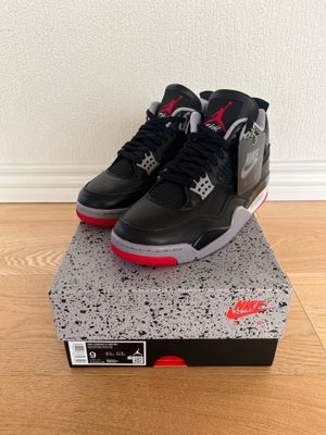 Sneakers, Jordan , str. 42,5,  Sort,  Læder,  Ubrugt, Nike Air Jordan 4 Bred Reimagined Sneaker size