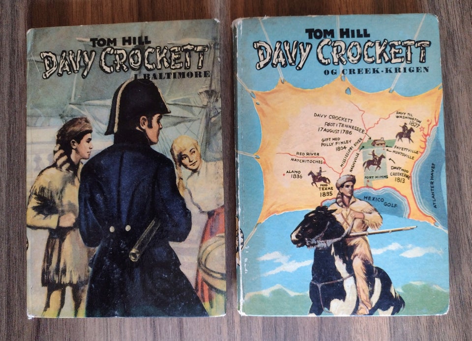 2 Davy Crocket bøger, Tom Hill