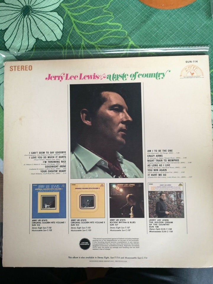 LP, Jerry Lee Lewis, A Taste Of Country