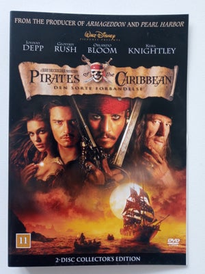 Pirates of the Caribbean - Den sorte forbandelse, DVD, action, Se begge foto, for handlingen i filme