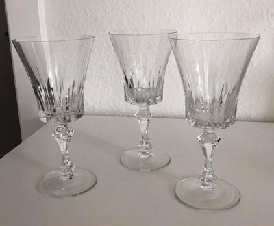 Glas, Glas i ægte krystal, SIGNORA, SIGNORA krystal-hvidvinsglas. 3 stk. Helt intakte og yderst velh