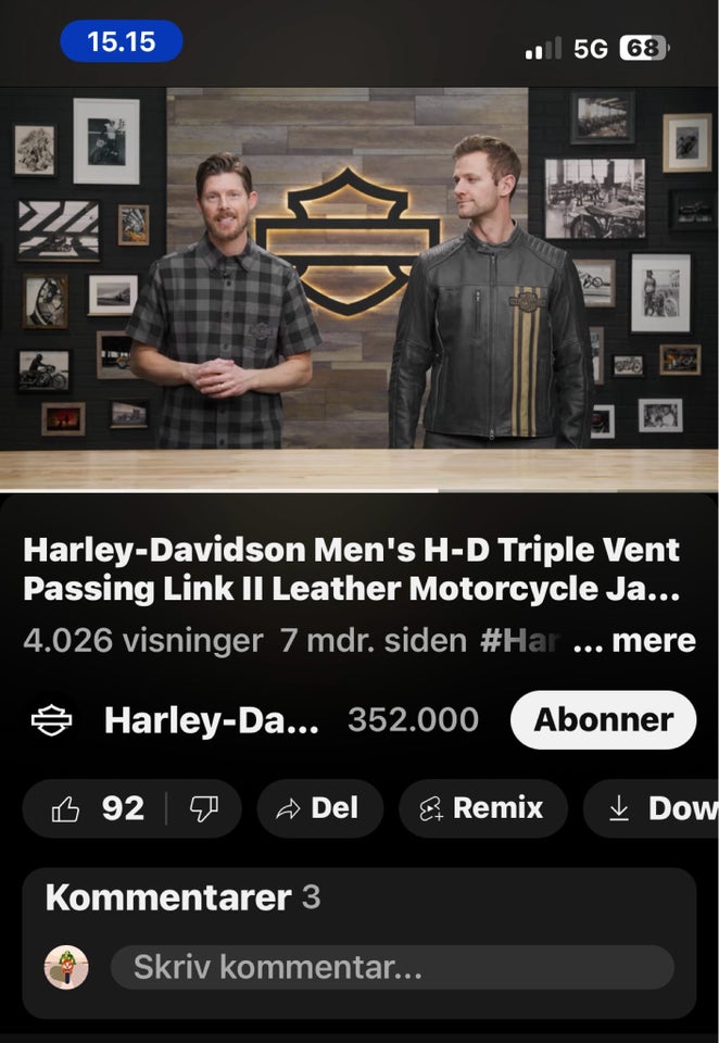 Jakke, Harley Davidson , str. L