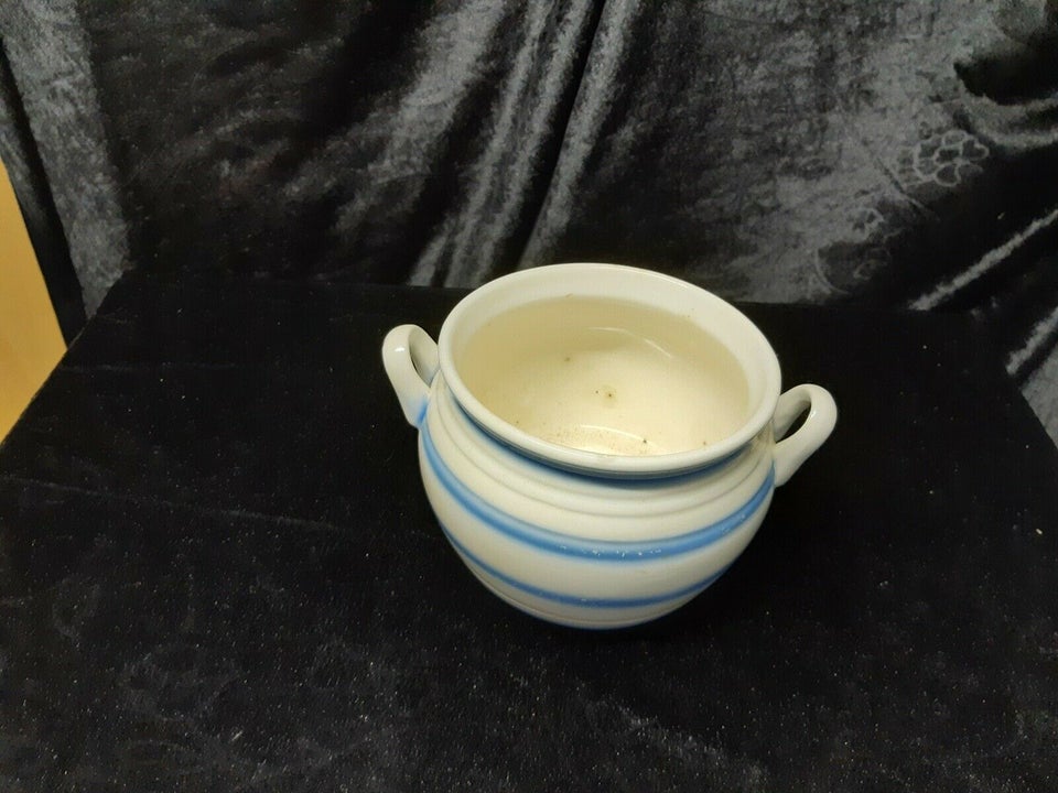 Keramik, Retro fedtkrukke fra gamle dage, med flotte blå