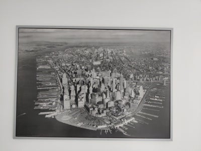 Fotografisk tryk, motiv: New York, b: 100 h: 140, Flot S/H luftfoto af New York i 1930'erne.
