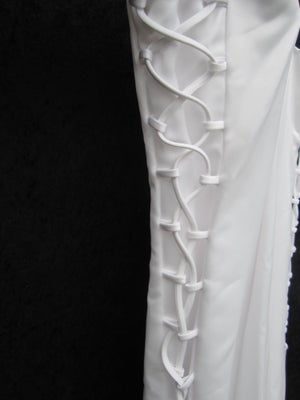 Konfirmationskjole, USA Party Line, med snørre, lang smuk kjole m/sjal, str.  Se mål, Utrolig smuk l
