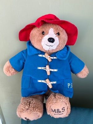 Paddington bamse, Skøn bamse , bjørnen Paddington på 34 cm. 
Med blå jakke der kan tages af.
Hatten 