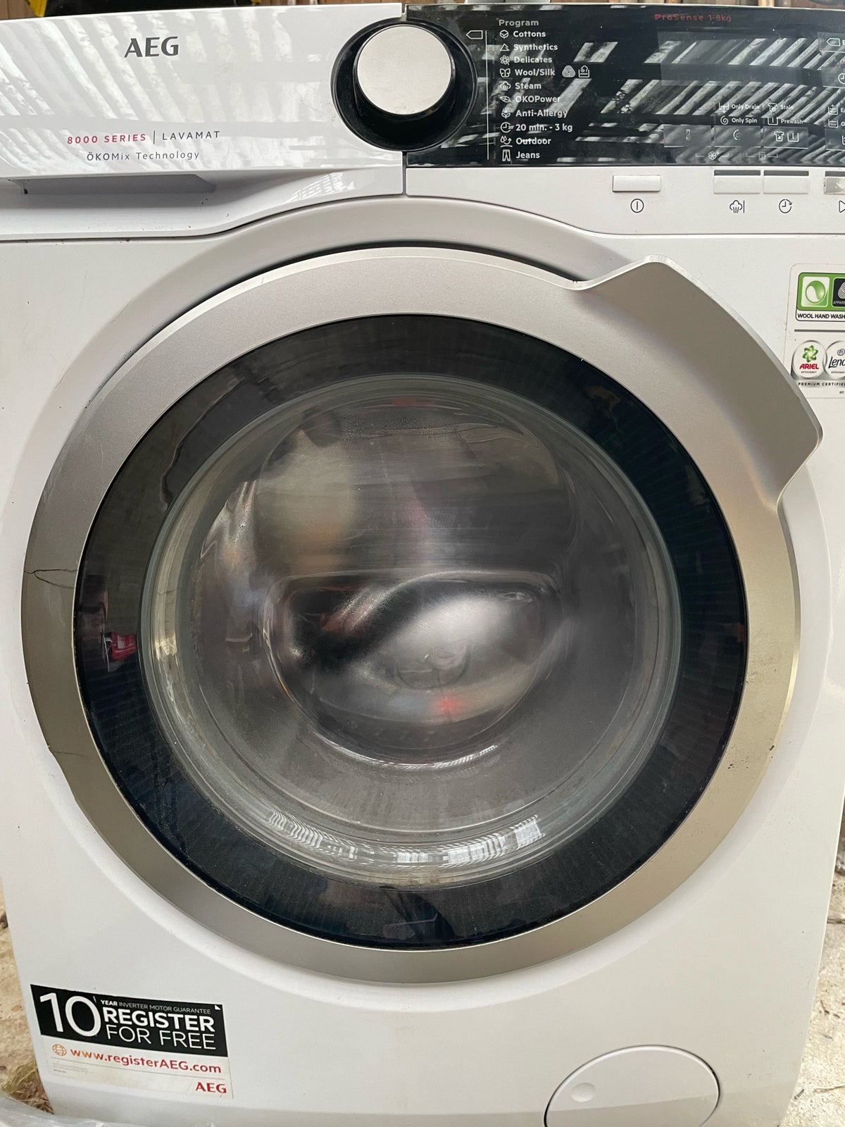 AEG vaskemaskine, L8FBL842E, vaske/tørremaskine