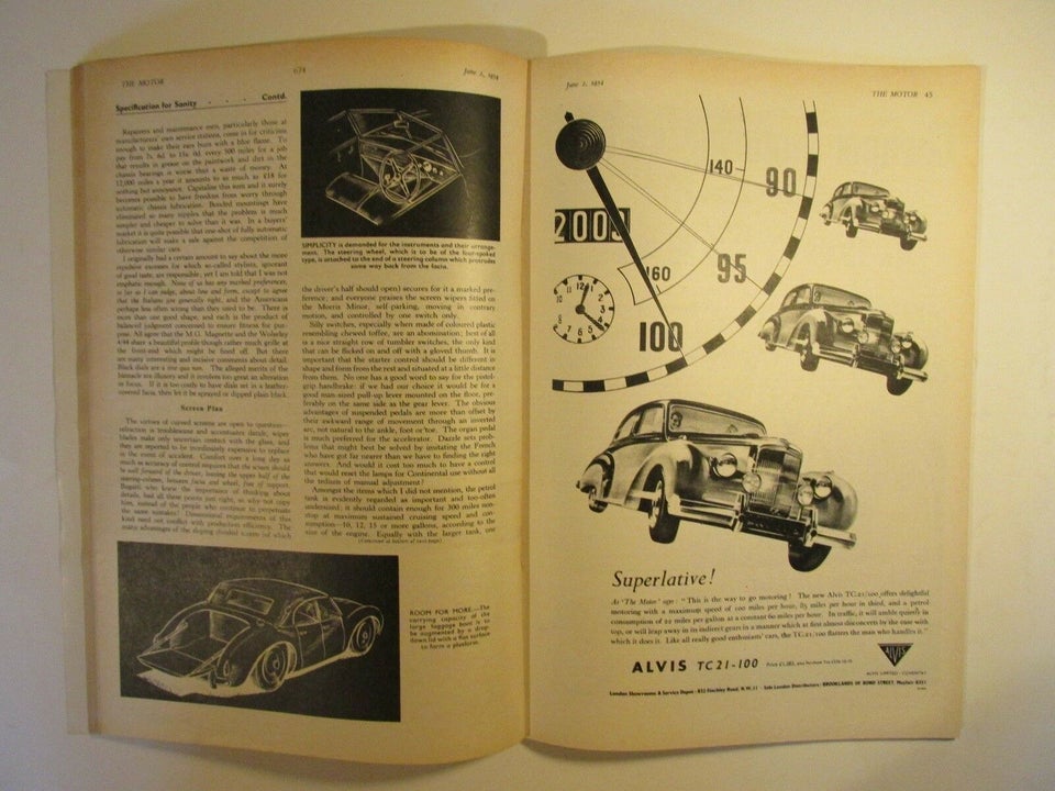 The Motor 2. June 1954, The Motor, emne: bil og motor