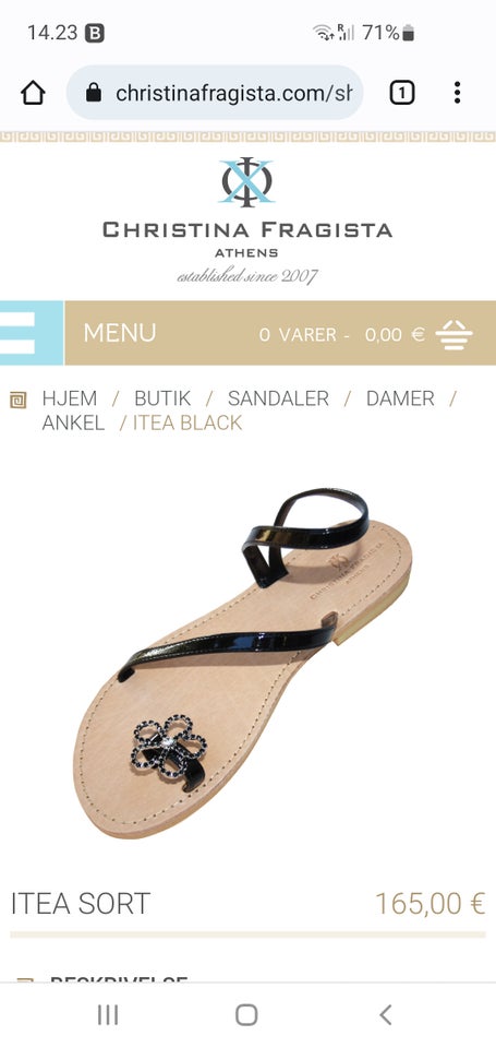 Sandaler, str. 40, Christina Fragista