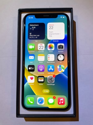 iPhone X, 64 GB, sort, Perfekt, Telefonen som virker perfekt fremstår næsten som ny. Telefonen har f