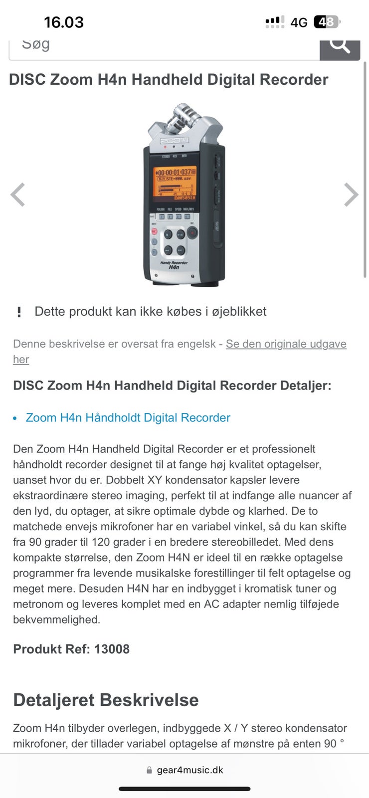 MP3 recorder, Andet, Zoom H4n handy recorder
