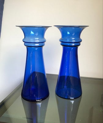 Vase, Glasvase - Harmony , Holmegaard for Royal Copenhagen, Smukke blå krystalvaser designet af Mich
